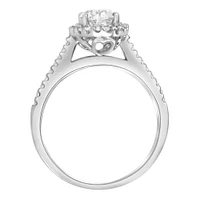 Fire of the North Engagement Ring with 1.25 Carat TW Diamonds 18kt White Gold