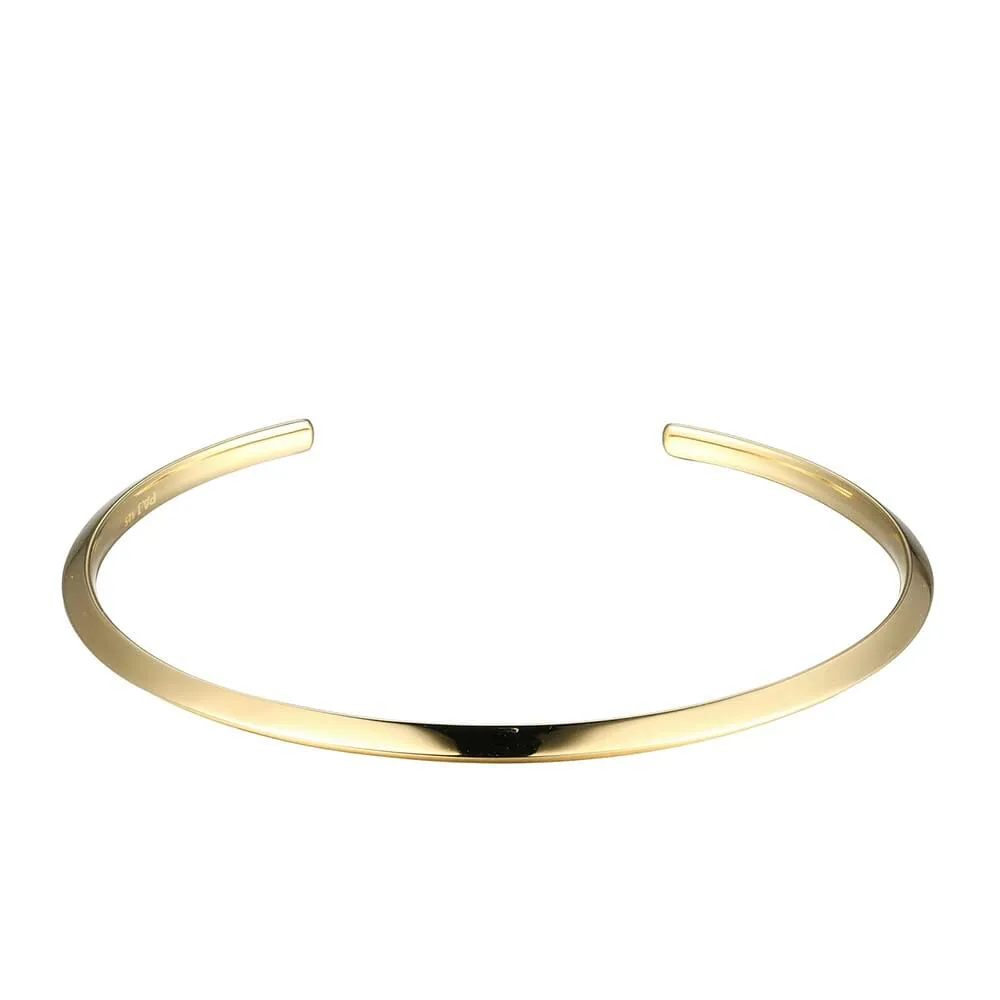 Open Bangle in Yellow Gold Plated Sterling Silver