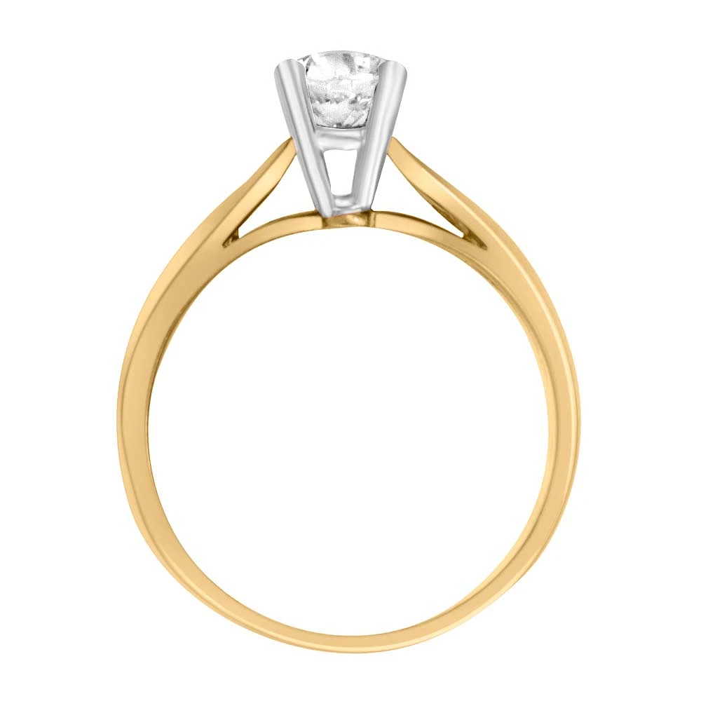 Fire Of The North Solitaire Engagement Ring with .50 Carat Diamond in 14kt Gold