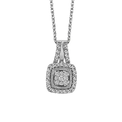 Pendant with .20 Carat TW of Diamonds 10kt White Gold Chain