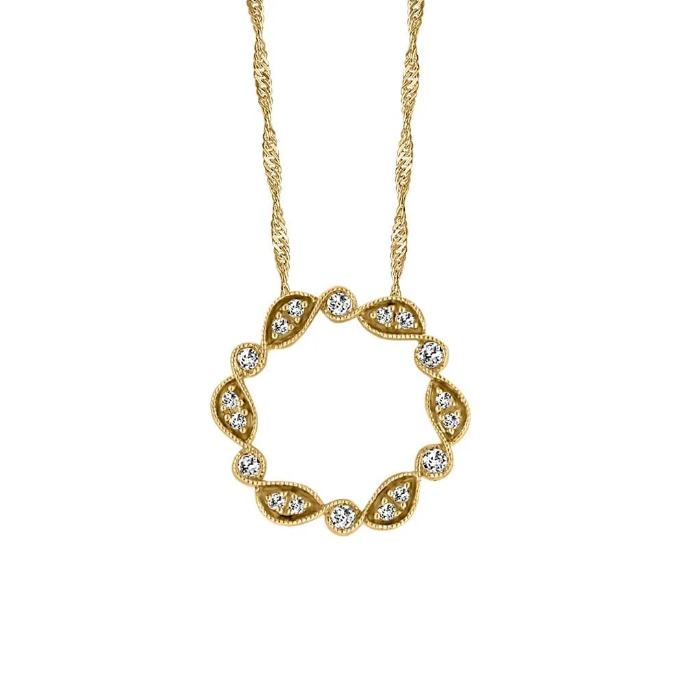 Pendant with .19 Carat TW of Diamonds in 10kt Yellow Gold