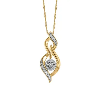 Pendant with .15 Carat TW of Diamonds in 10kt Yellow Gold