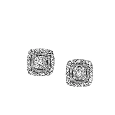 Earrings with .30 Carat TW of Diamonds 10kt White Gold