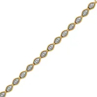 Bracelet with .25 Carat TW of Diamonds 10kt Yellow & White Gold