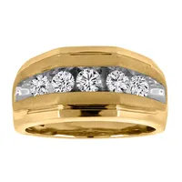 Men’s Ring with 1.00 Carat TW of Diamonds in 10kt Yellow Gold