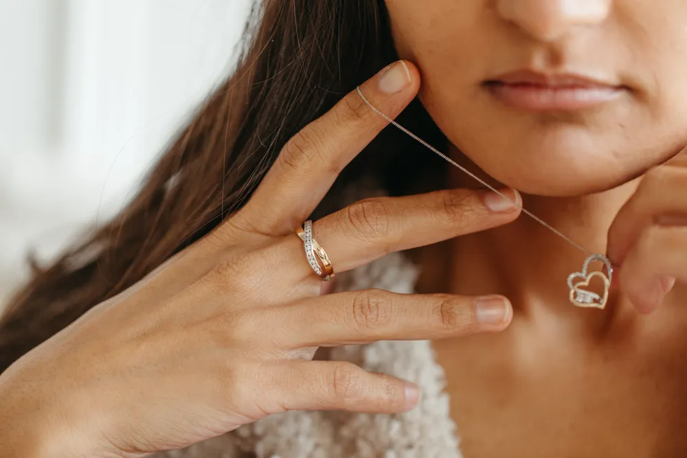 Ring with .25 Carat TW of Diamonds in 10kt White and Yellow Gold