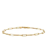 7″ Layla Cable Link Paperclip Chain Bracelet 10kt Yellow Gold