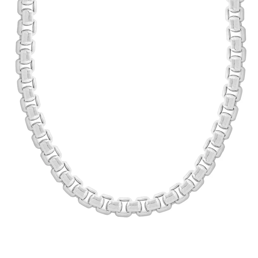 20″ Rounded Box Chain 10kt White Gold