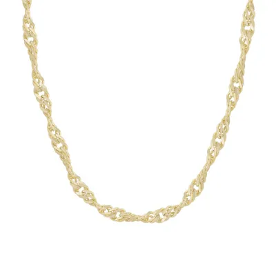 18″-20″ Singapore Chain in 10kt Yellow Gold