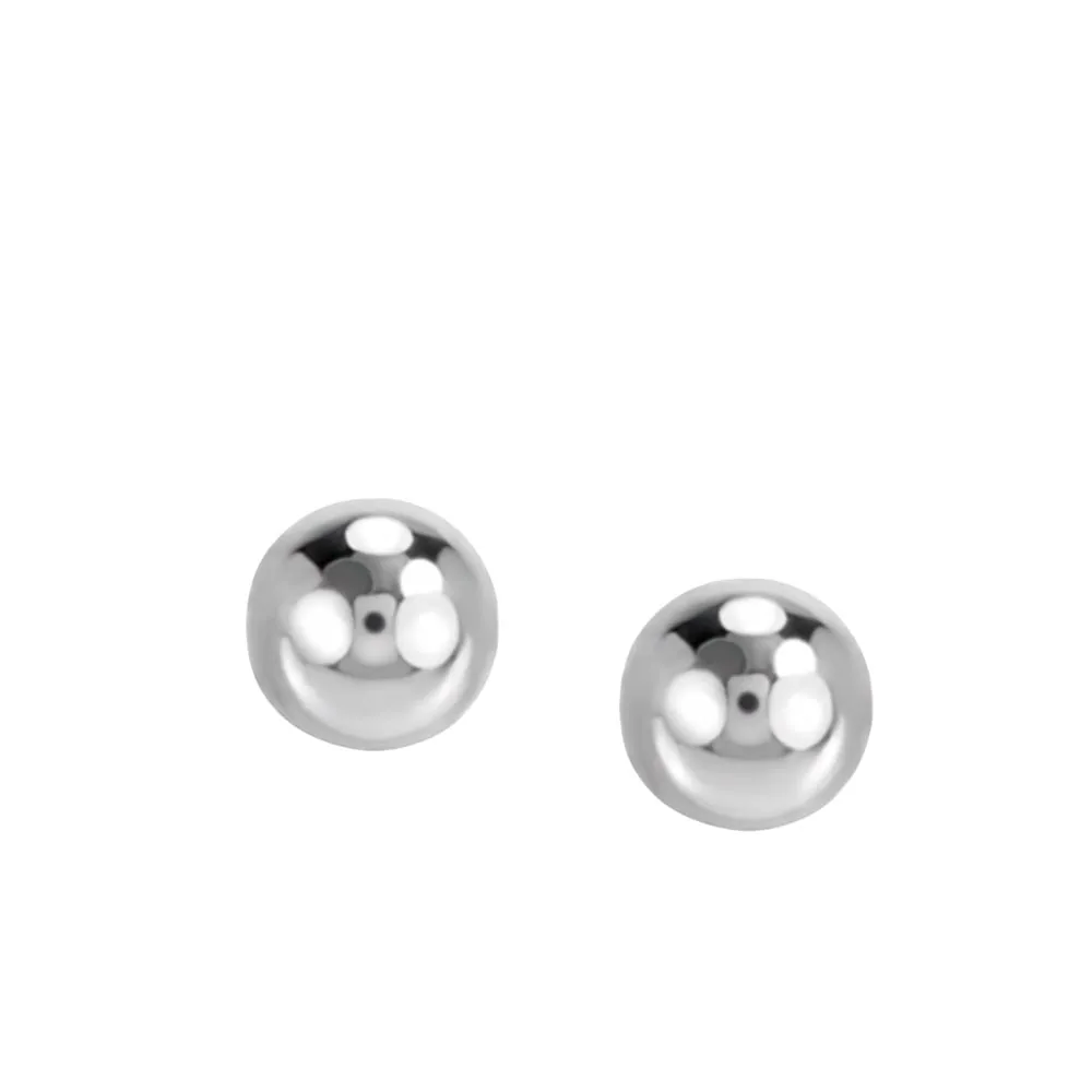 4MM Ball Stud Earrings 14kt White Gold