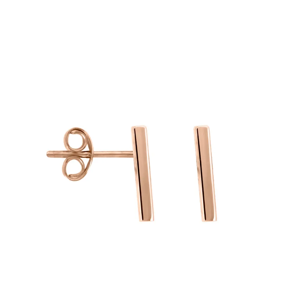 Bar Earrings 14kt Rose Gold