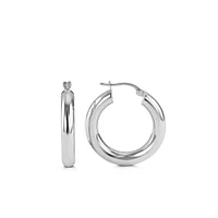 Hailey Weightless 23MM Hoop Earrings in 10kt White Gold