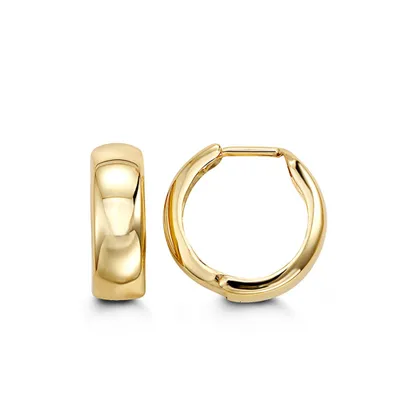 16MM Huggies Hoop Earrings in 10kt Yellow Gold