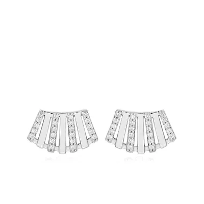 Earrings with Cubic Zirconia in Sterling Silver