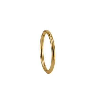 13MM Sleeper Hoop Single Earring 10kt Yellow Gold