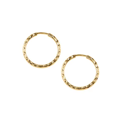 22MM Sleeper Hoop Earrings 10kt Yellow Gold