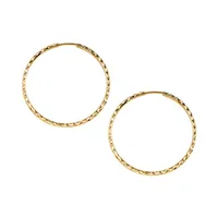 33MM Sleeper Hoop Earrings 10kt Gold