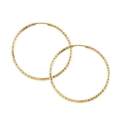 48MM Sleeper Hoop Earrings 10kt Gold