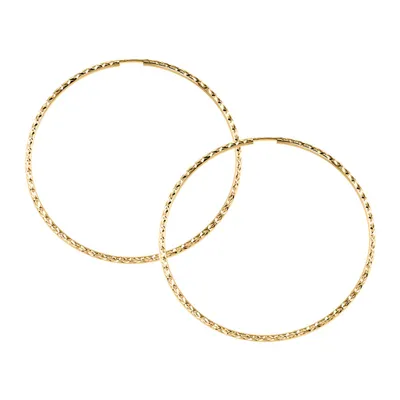 58MM Sleeper Hoop Earrings 10kt Yellow Gold