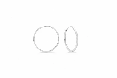 18MM Square Tube Sleeper Hoop Earrings in 10kt Gold