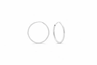 18MM Square Tube Sleeper Hoop Earrings in 10kt Gold