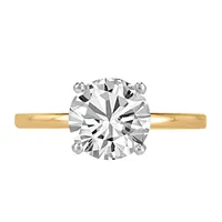 Eternal Icon Round Solitaire Engagement Ring with 2.10 Carat TW of Diamonds 18kt Yellow Gold