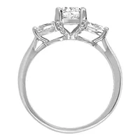 Eternal Trilogy 3 Stone Engagement Ring with 1.36 Carat TW of Diamonds 18kt White Gold