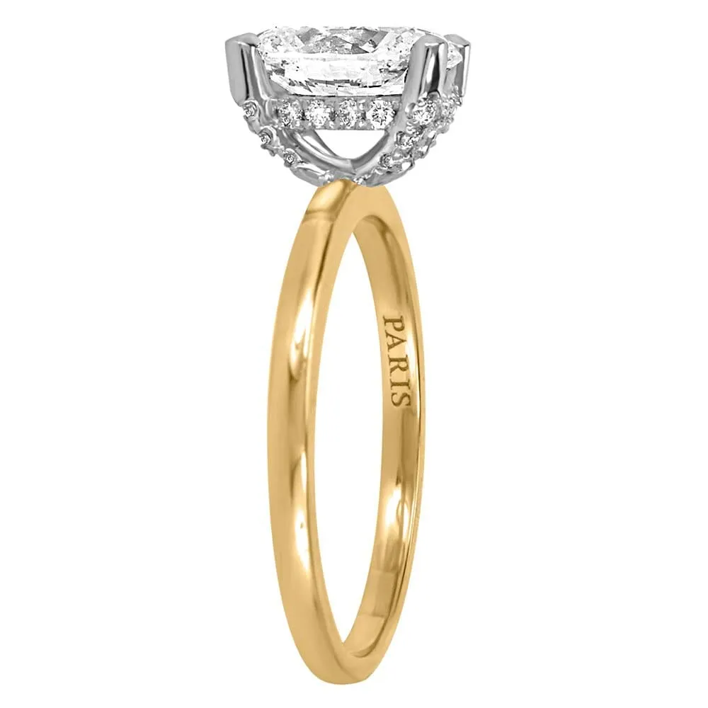 Eternal Icon Oval Solitaire Engagement Ring with 1.63 Carat TW of Diamonds 18kt Yellow Gold