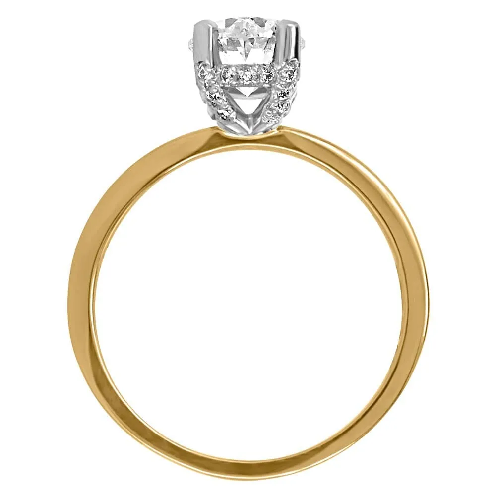 Eternal Icon Oval Solitaire Engagement Ring with 1.63 Carat TW of Diamonds 18kt Yellow Gold