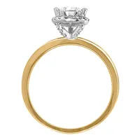 Eternal Wonder Pear Halo Engagement Ring with 1.17 Carat TW of Diamonds 18kt Yellow Gold