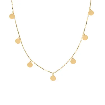 15″-16″ Cosmic Necklace 10kt Yellow Gold