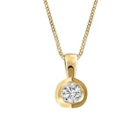 Pendant with .15 Carat Diamond in 14kt Yellow Gold with Chain
