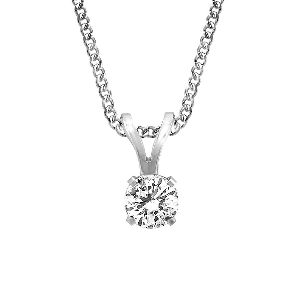 Pendant with Carat Cubic Zirconia in 14kt Gold with Chain