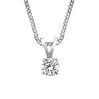 Pendant with Carat Cubic Zirconia in 14kt Gold with Chain