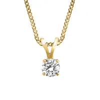 Pendant with Carat Cubic Zirconia 14kt Gold Chain