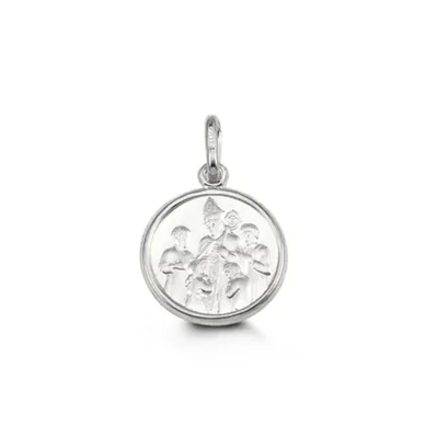 Confirmation Disc Pendant in 10kt White Gold