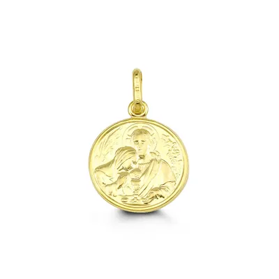 Communion Disc Pendant 10kt Yellow Gold