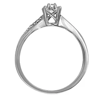 Engagement Ring with .07 Carat TW of Diamonds 10kt White Gold