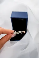 Enchanted Disney Elsa Engagement Ring with .63 Carat TW of Diamonds 14kt White Gold