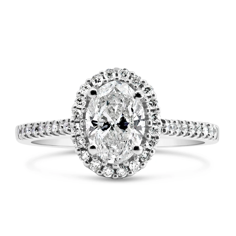 Fire of the North Engagement Ring with 1.25 Carat TW Diamonds 18kt White Gold