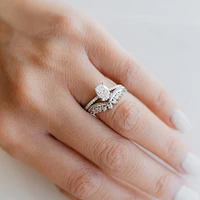 Colourless Collection Engagement Ring with .90 Carat TW of Diamonds 18kt White Gold