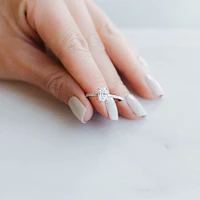 Colourless Collection Engagement Ring with .90 Carat TW of Diamonds 18kt White Gold