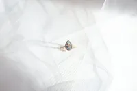 Ring with Aquamarine and .21 Carat TW of Diamonds in 14kt Rose Gold