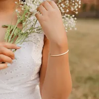 Open Bangle in Yellow Gold Plated Sterling Silver