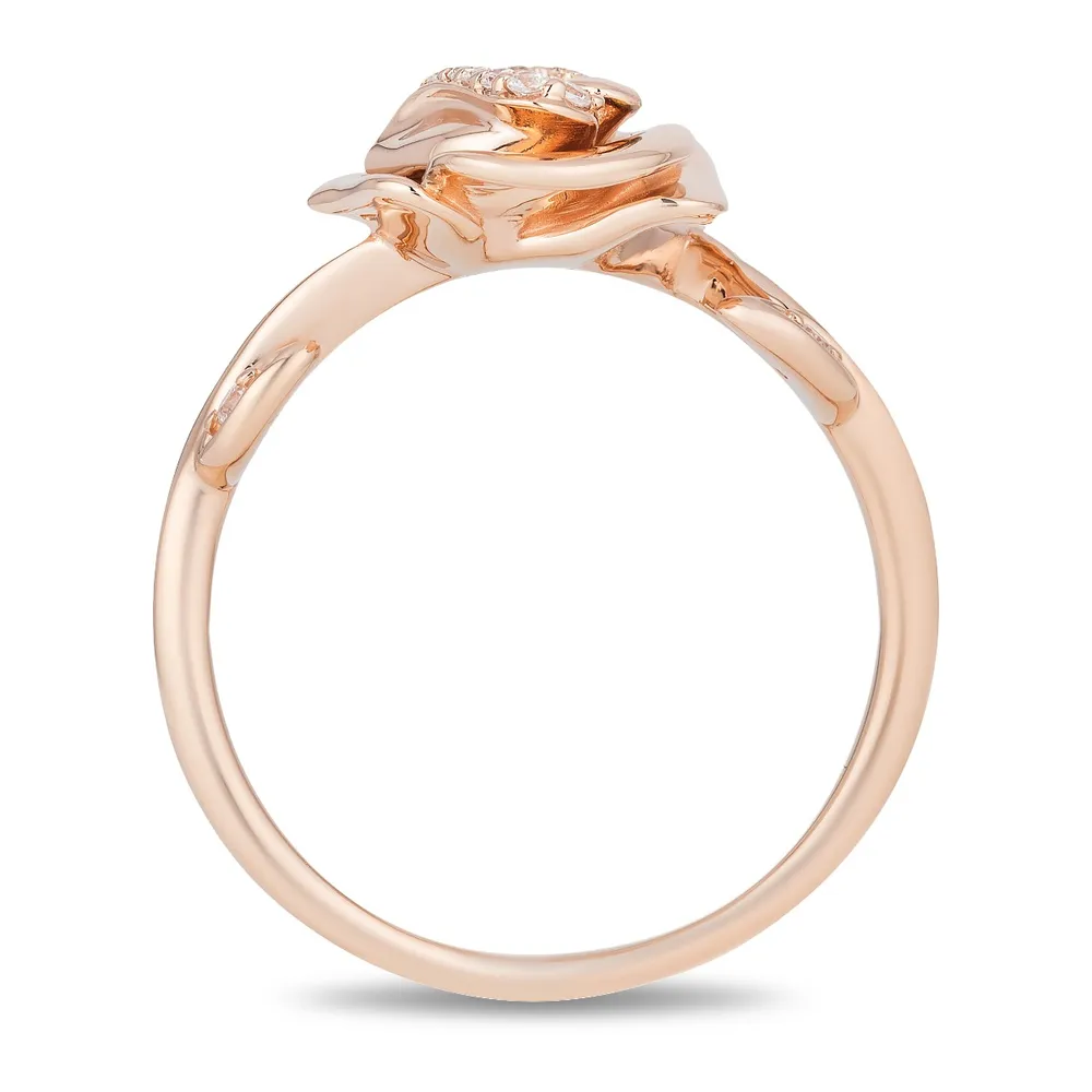 Enchanted Disney Belle Ring with .07 Carat TW of Diamonds 10kt Rose Gold