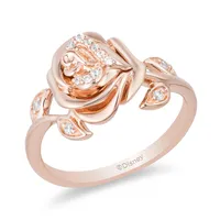 Enchanted Disney Belle Ring with .07 Carat TW of Diamonds 10kt Rose Gold