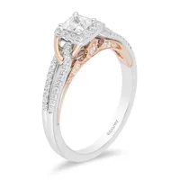 Enchanted Disney Aurora Engagement Ring with .50 Carat TW of Diamonds 14kt White and Rose Gold