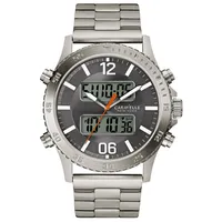 Bulova MMen’s Caravelle New York Silver Tone Stainless Steel Analog-Digital Display Watch