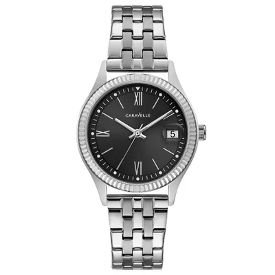 Bulova Women’s Caravelle Coin Edge Bracelet Dress Watch