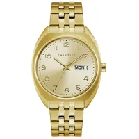 Bulova Men’s Caravelle Quartz Gold Tone Stainless Steel Dress Watch